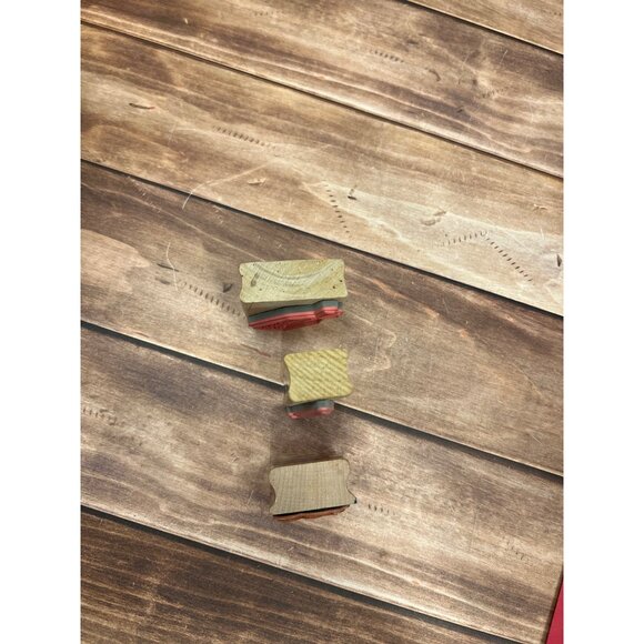 SET OF 3 STUDIO G STAMPCRAFT KATIE & CO HOLIDAY WOOD MOUNTED RUBBER STAMPS - Picture 5 of 6